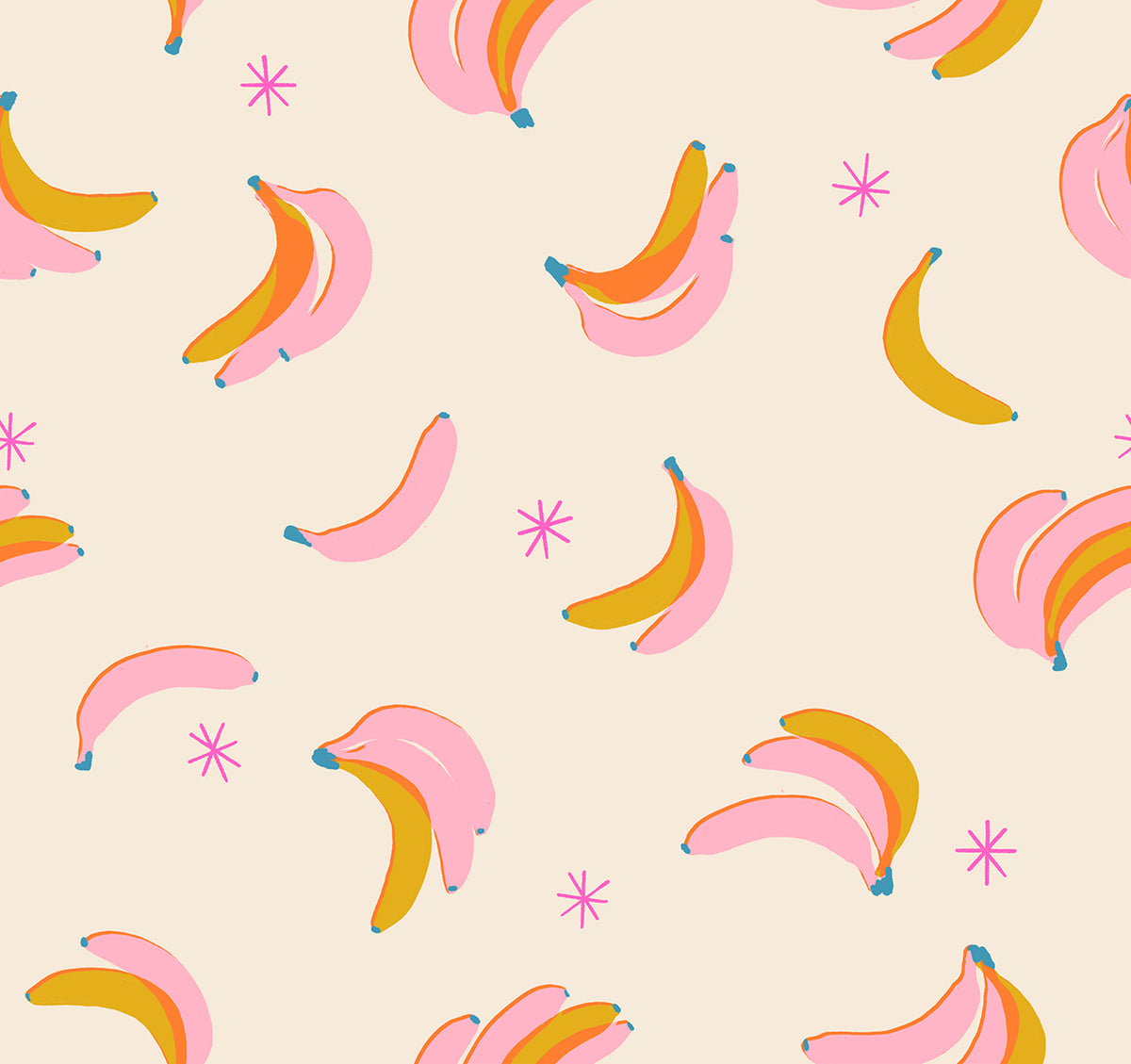 Pre-Order - Sparkle Shopper Bananas – Shell — official fabric image