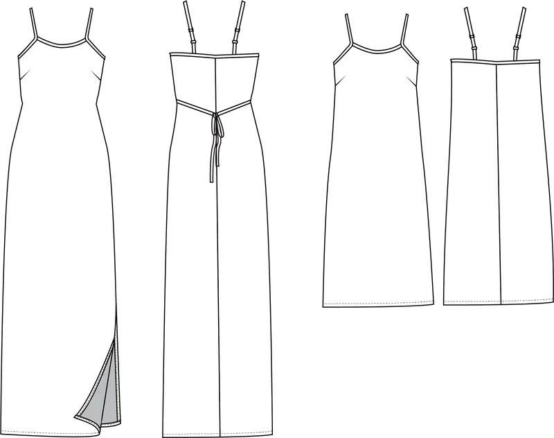 The Saltwater Slip Dress - XS - 7X - Friday Pattern Co - Printed Pattern